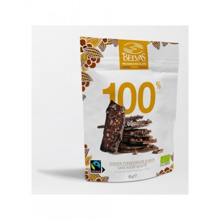 [10309964] CHOCOLATE ARTESANAL 100% CACAO ECO Belvas 80g