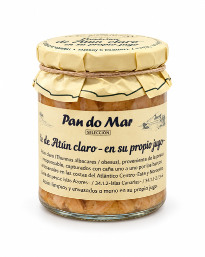 LOMOS DE ATUN CLARO EN SU JUGO ECO Pan do mar 250gr